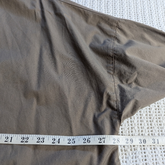 Eleven Stitch Design Top Brown Tunic Oversized Small Button Up 3/4 Sleeve USA - Picture 8 of 11